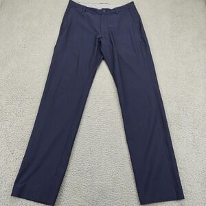 FootJoy Pants Mens 32x32 Navy Blue Golf‎ Performance Stretch Flat Front FJ Logo